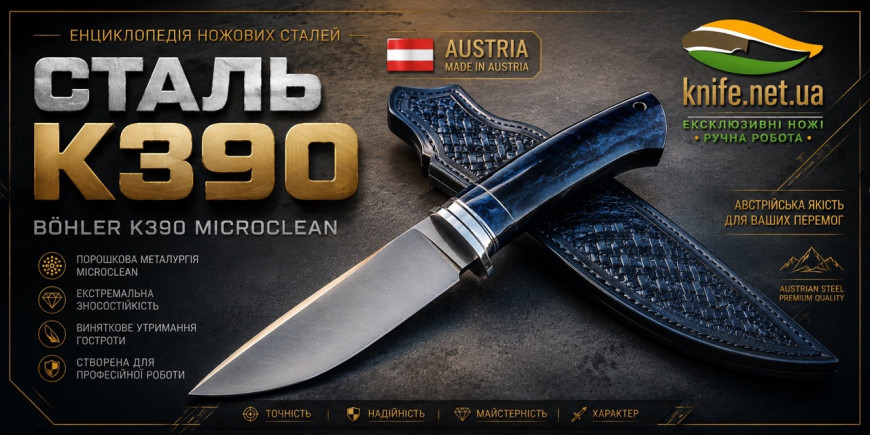 Сталь K390 — повний огляд порошкової сталі Böhler K390 Microclean для ножів